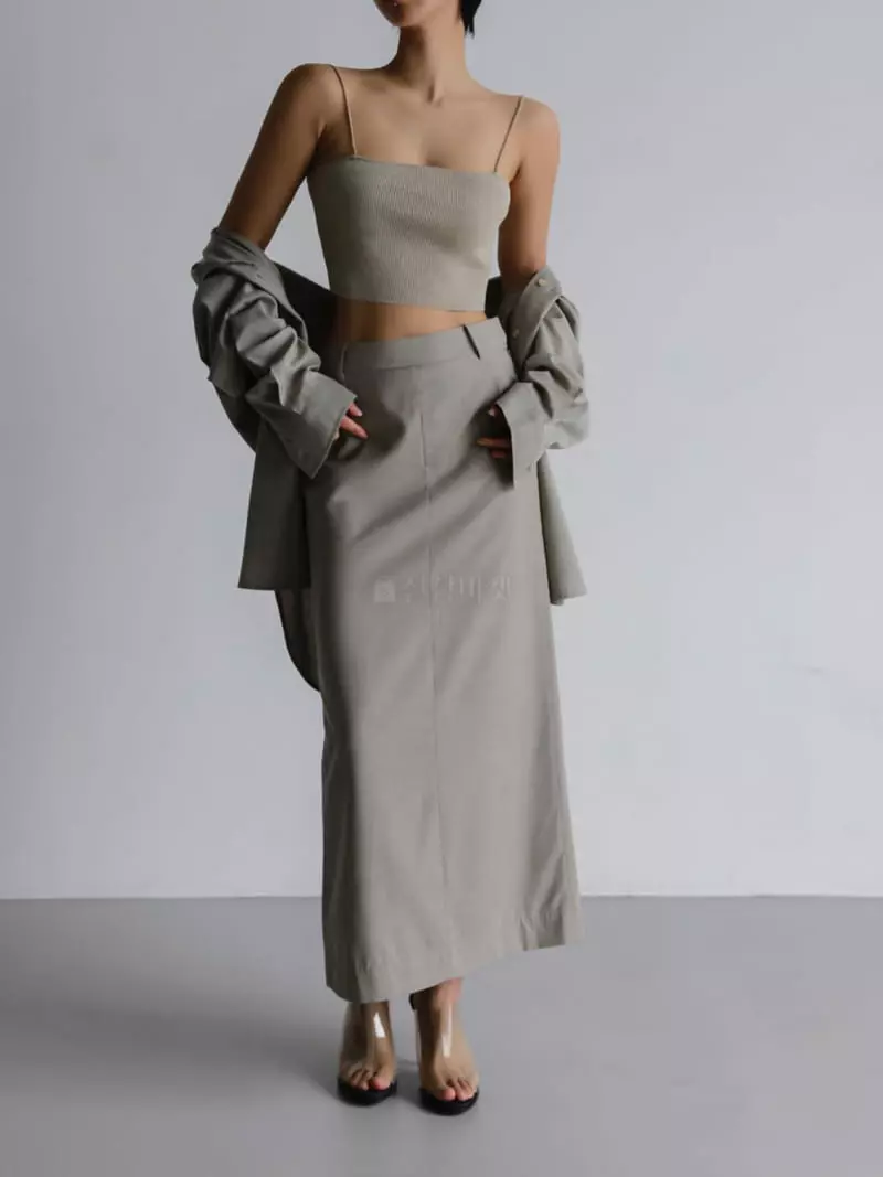 Paper Moon - Korean Women Fashion - #momslook - Maxy Length Line Skirt - 8