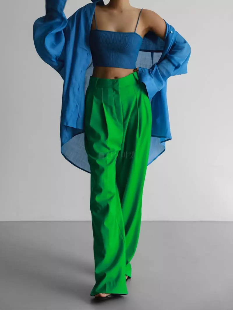 Paper Moon - Korean Women Fashion - #momslook - Candy Pop Wide Pants - 2