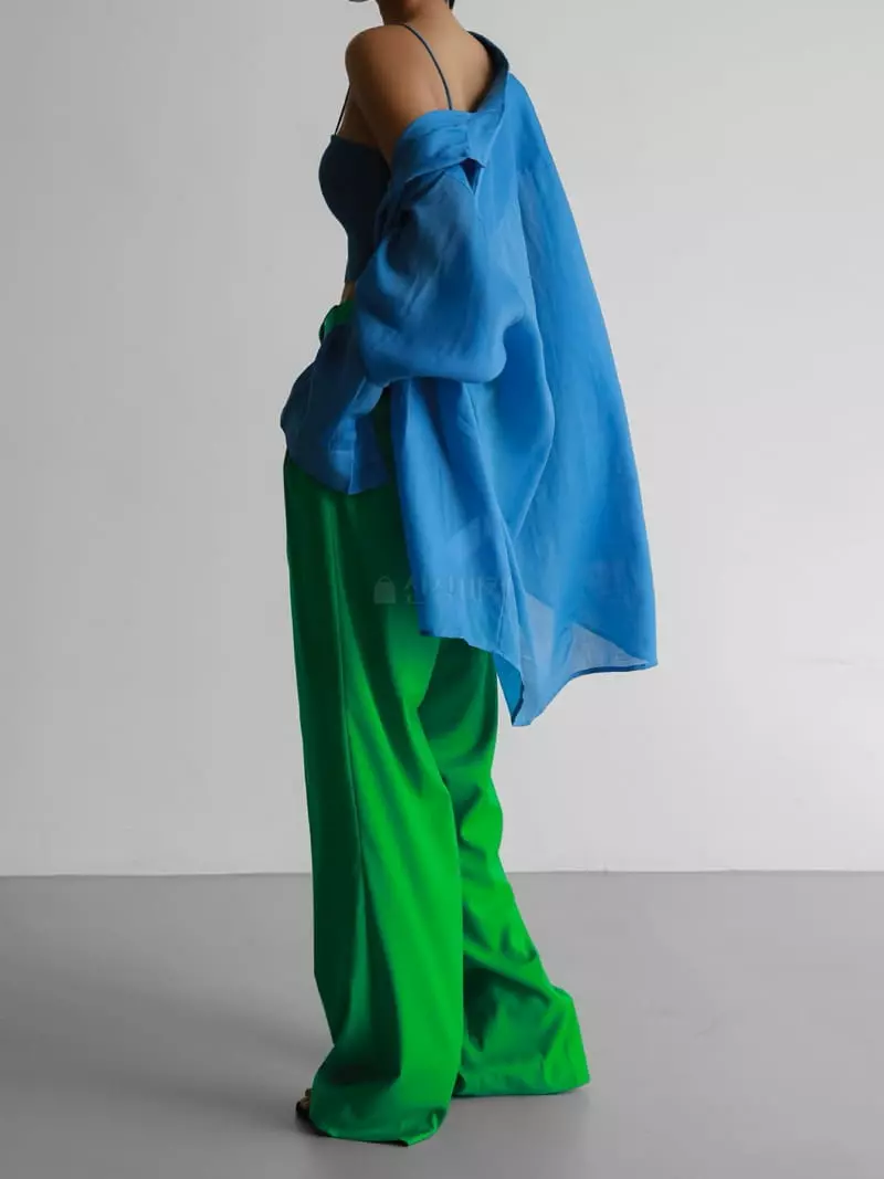 Paper Moon - Korean Women Fashion - #momslook - Candy Pop Wide Pants - 3