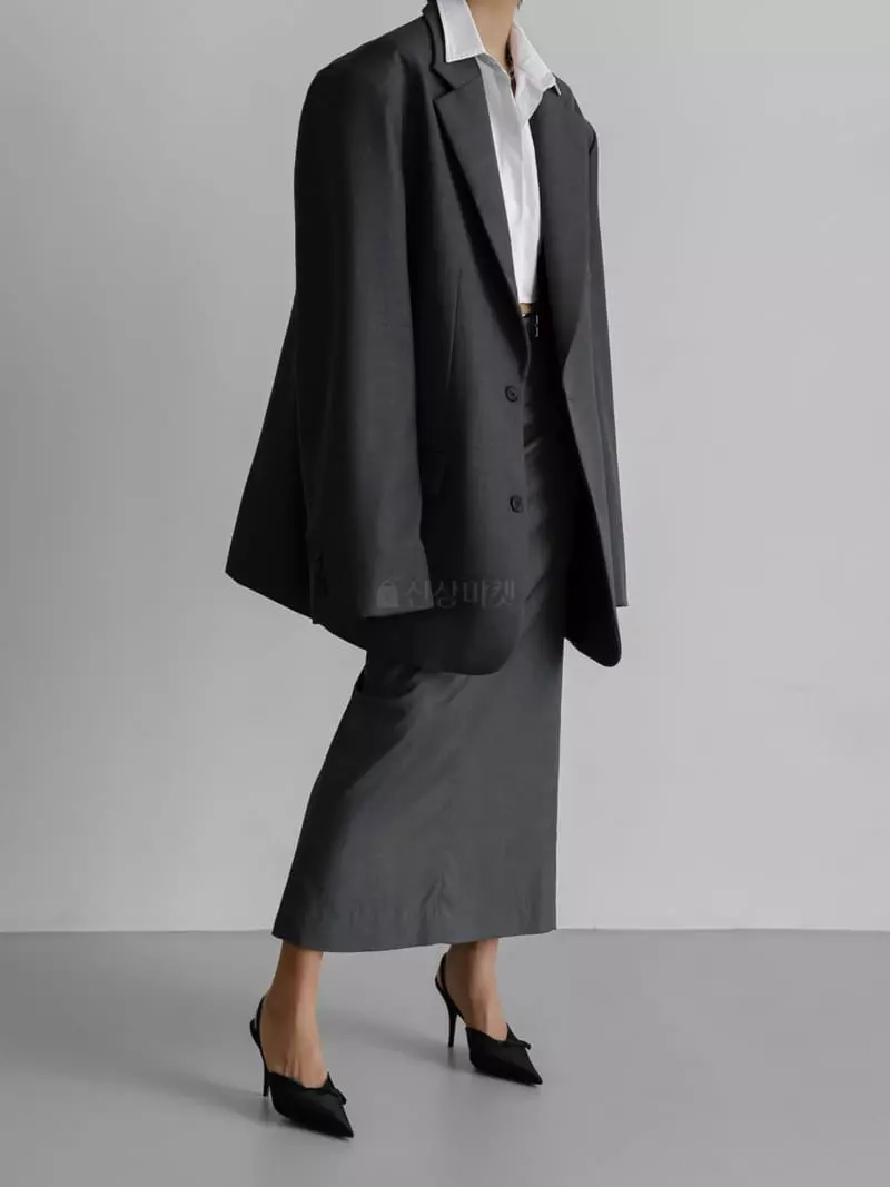 Paper Moon - Korean Women Fashion - #momslook - Maxy Over Size Jakcet - 2
