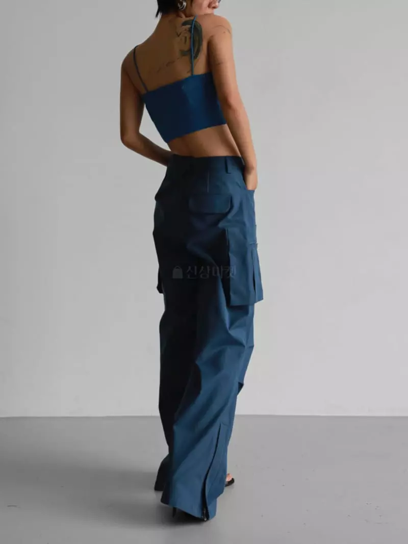 Paper Moon - Korean Women Fashion - #pursuepretty - Shoulder Strap Knit Crop Top - 4