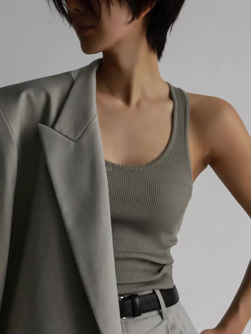 Paper Moon - Korean Women Fashion - #womensfashion - Rib Tank Sleeveless Knit - 10