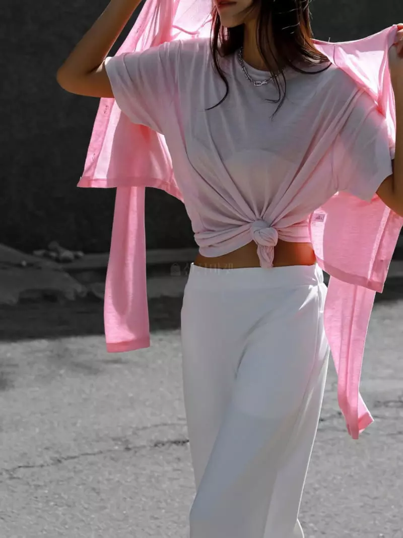 Paper Moon - Korean Women Fashion - #momslook - See Through Tee - 4