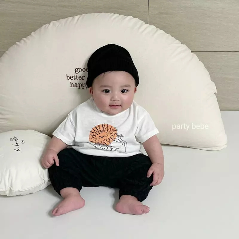 Party Kids - Korean Baby Fashion - #babyboutique - Lion Short Sleeves Tee
