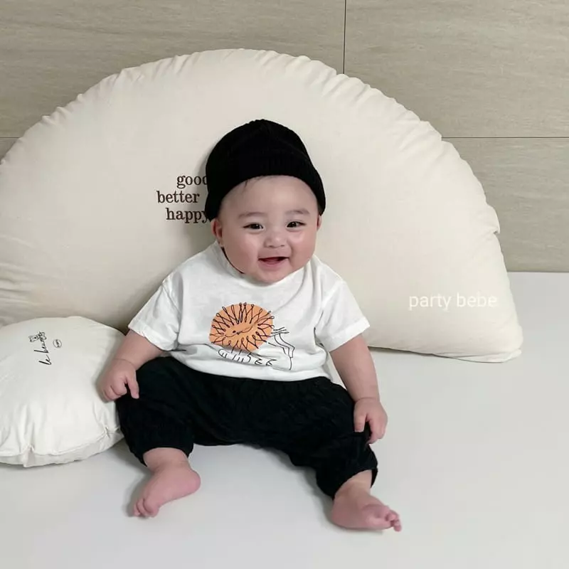 Party Kids - Korean Baby Fashion - #babyboutique - Lion Short Sleeves Tee - 2