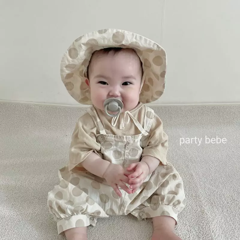 Party Kids - Korean Baby Fashion - #babyclothing - Ddo Ddo Overalls with Bucket Hat - 2
