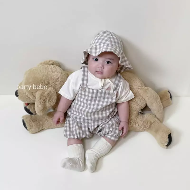 Party Kids - Korean Baby Fashion - #babyclothing - Dda Bong Overalls with Bucket Hat