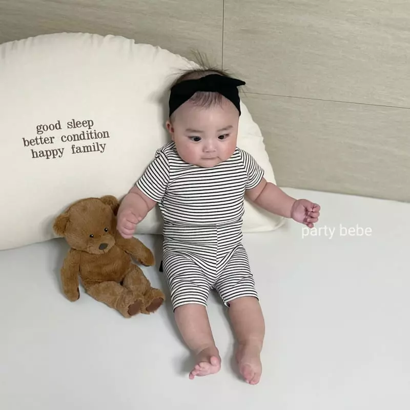 Party Kids - Korean Baby Fashion - #babyfashion - Stripes Cong Easywear - 8