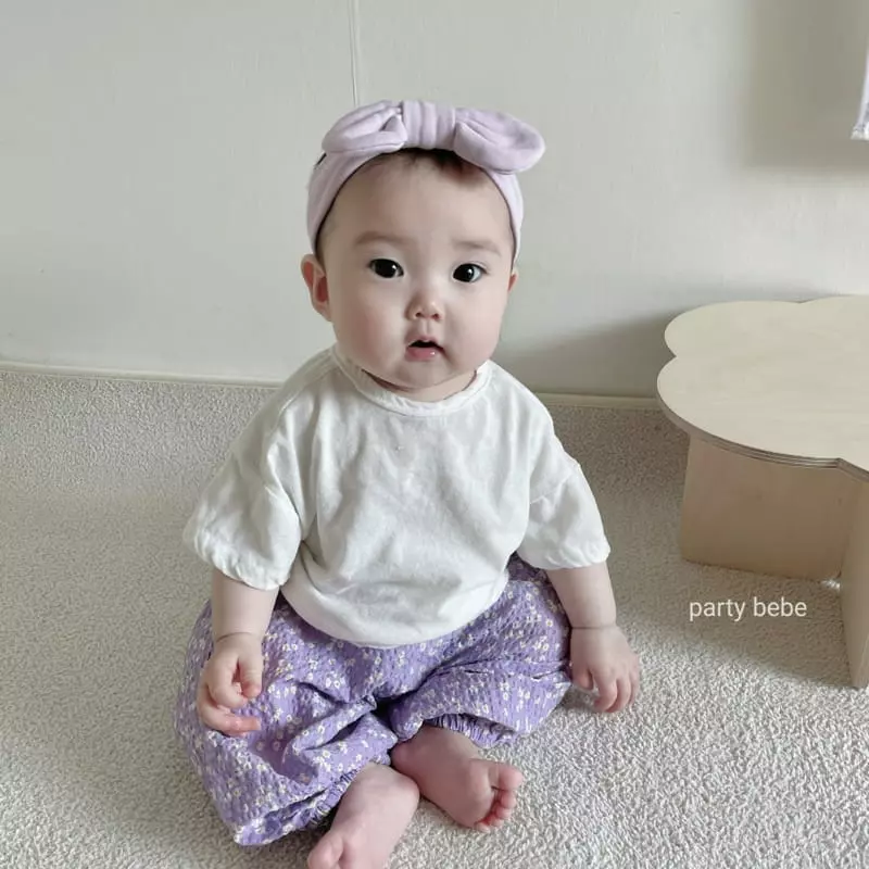 Party Kids - Korean Baby Fashion - #babyfever - Flower Pants - 3