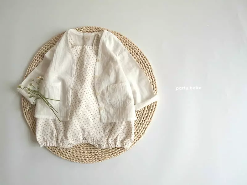 Party Kids - Korean Baby Fashion - #babyfever - Leaf Bodysuit - 2