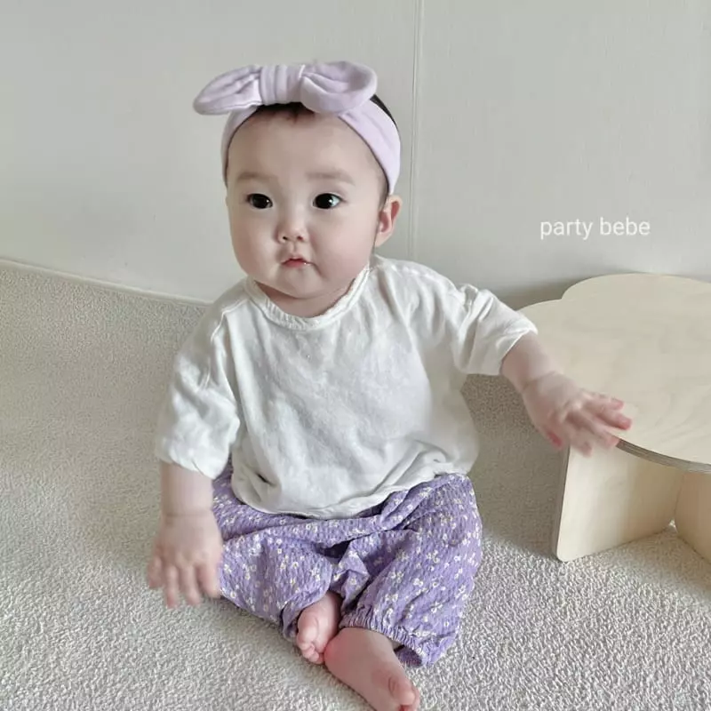 Party Kids - Korean Baby Fashion - #babyfever - Flower Pants - 4