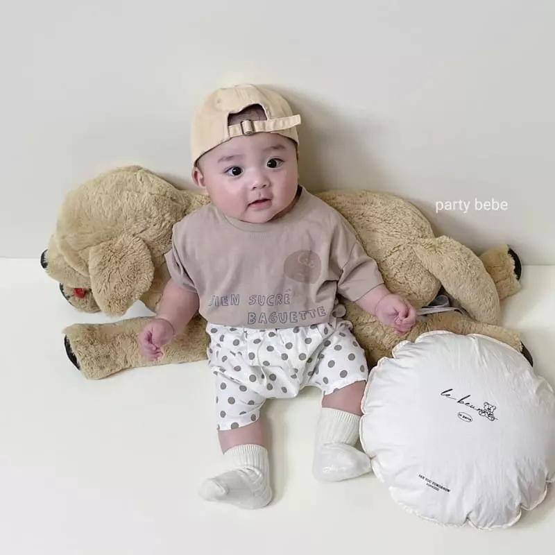Party Kids - Korean Baby Fashion - #babylifestyle - Bread Short Sleeves Tee - 3