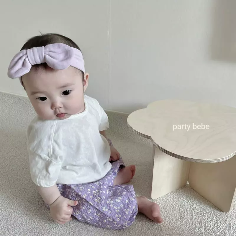 Party Kids - Korean Baby Fashion - #babylifestyle - Flower Pants - 5