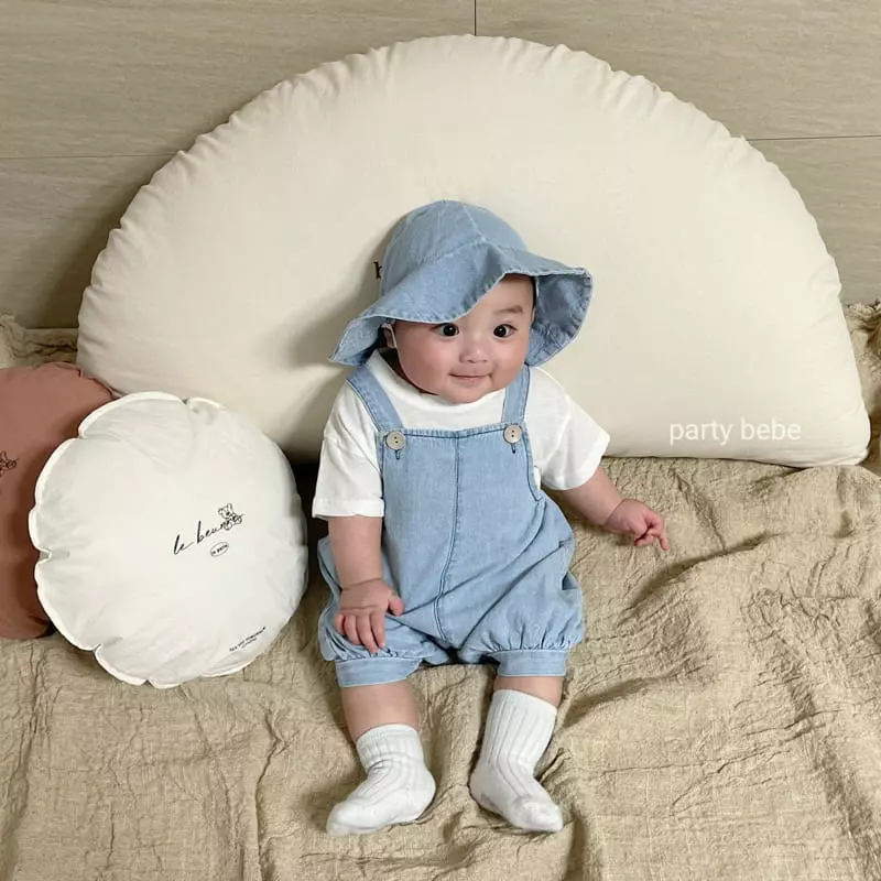 Party Kids - Korean Baby Fashion - #babyoninstagram - Ppippi Overalls with Bucket Hat - 5
