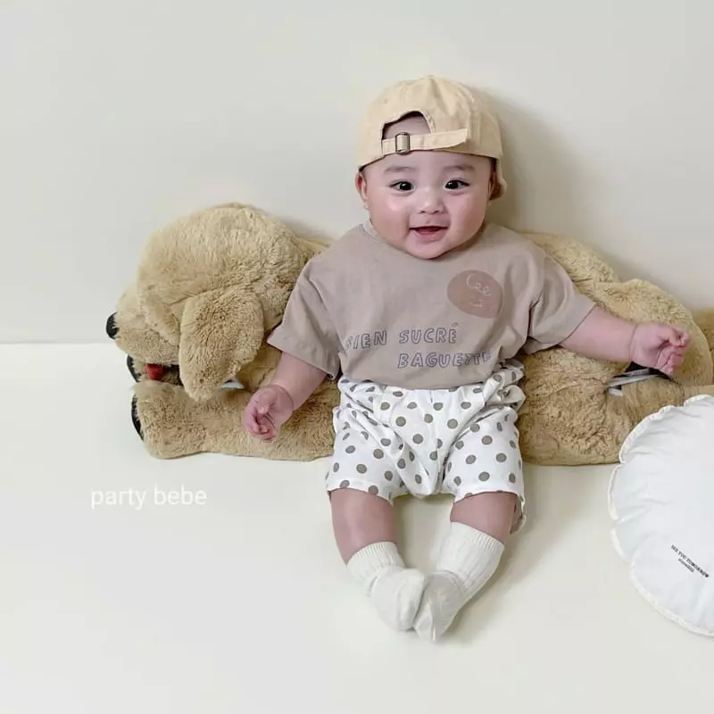 Party Kids - Korean Baby Fashion - #babylifestyle - Bread Short Sleeves Tee - 4
