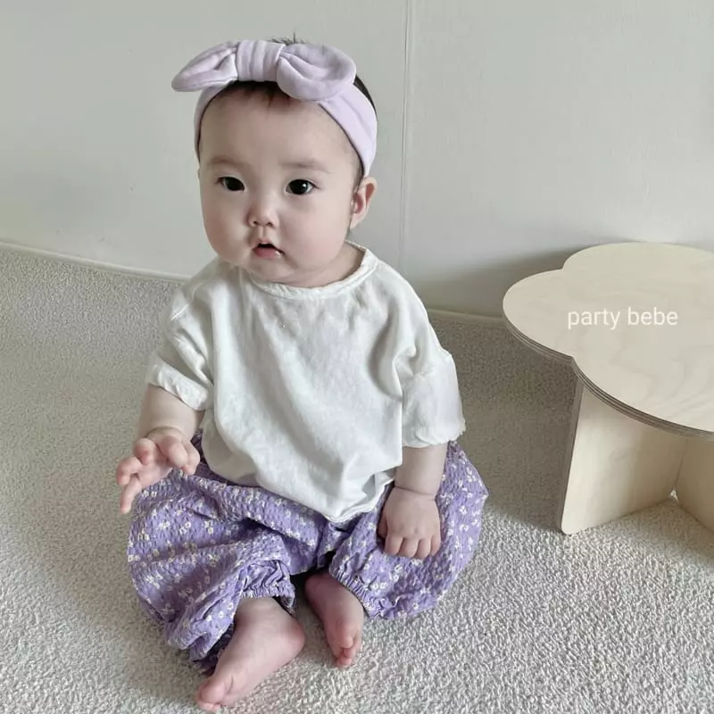 Party Kids - Korean Baby Fashion - #babyoninstagram - Flower Pants - 6