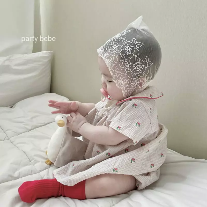 Party Kids - Korean Baby Fashion - #babyoninstagram - Tulip One-piece Bloomer Set - 2