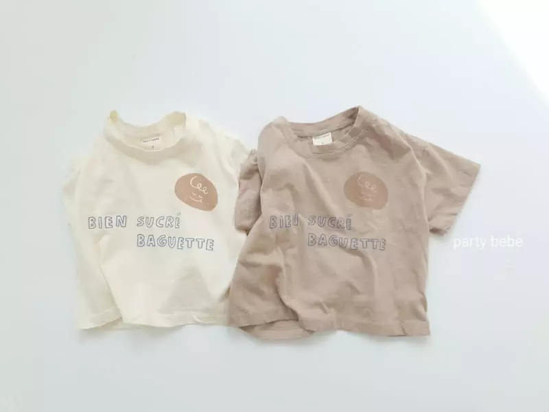 Party Kids - Korean Baby Fashion - #babyootd - Bread Short Sleeves Tee - 5