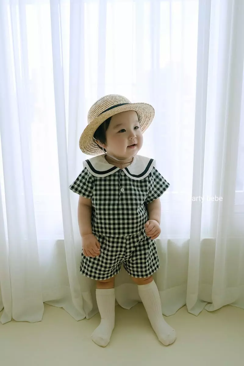 Party Kids - Korean Baby Fashion - #babyootd - Marine Top Bottom Set - 3