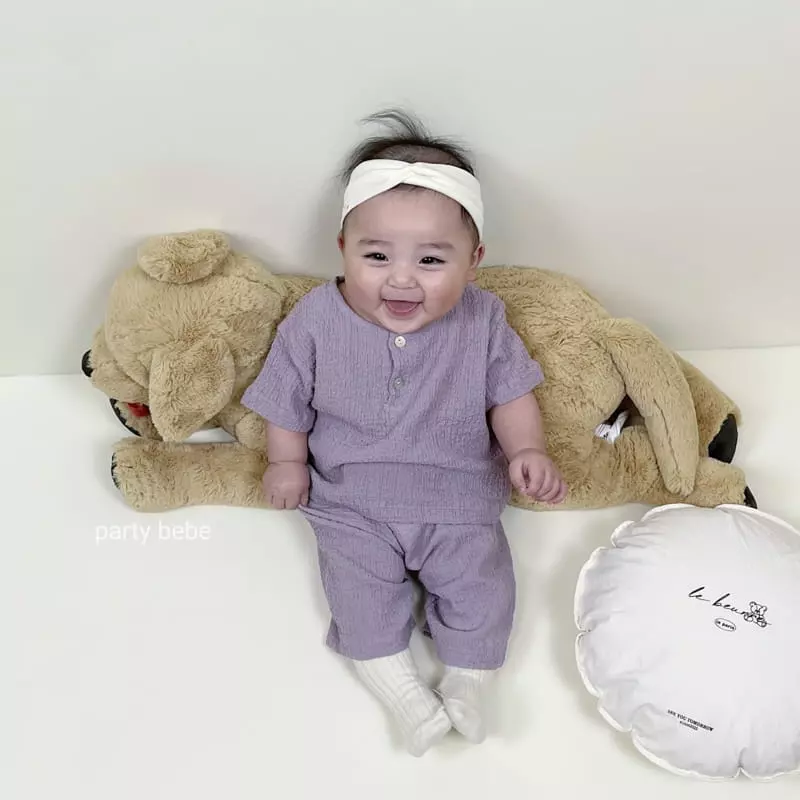 Party Kids - Korean Baby Fashion - #babyoutfit - Ice Top Bottom Set - 12