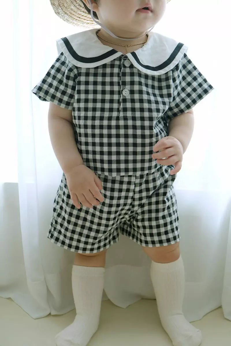 Party Kids - Korean Baby Fashion - #babyootd - Marine Top Bottom Set - 4