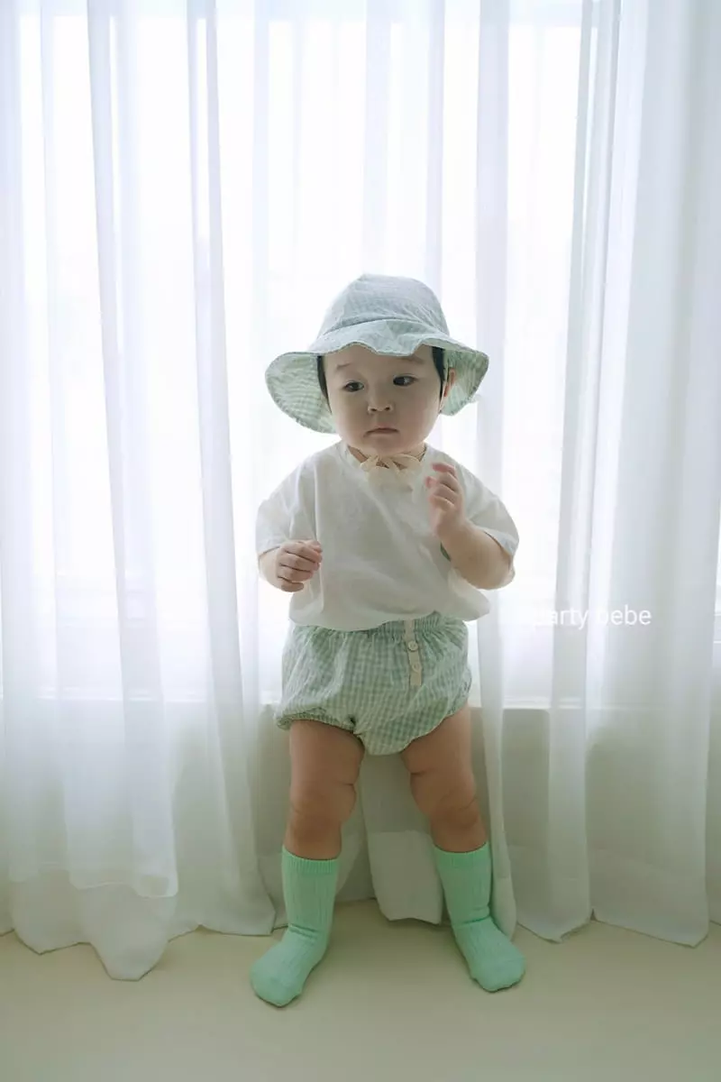 Party Kids - Korean Baby Fashion - #babyoutfit - Maman Top Bloomer with Bucket Hat