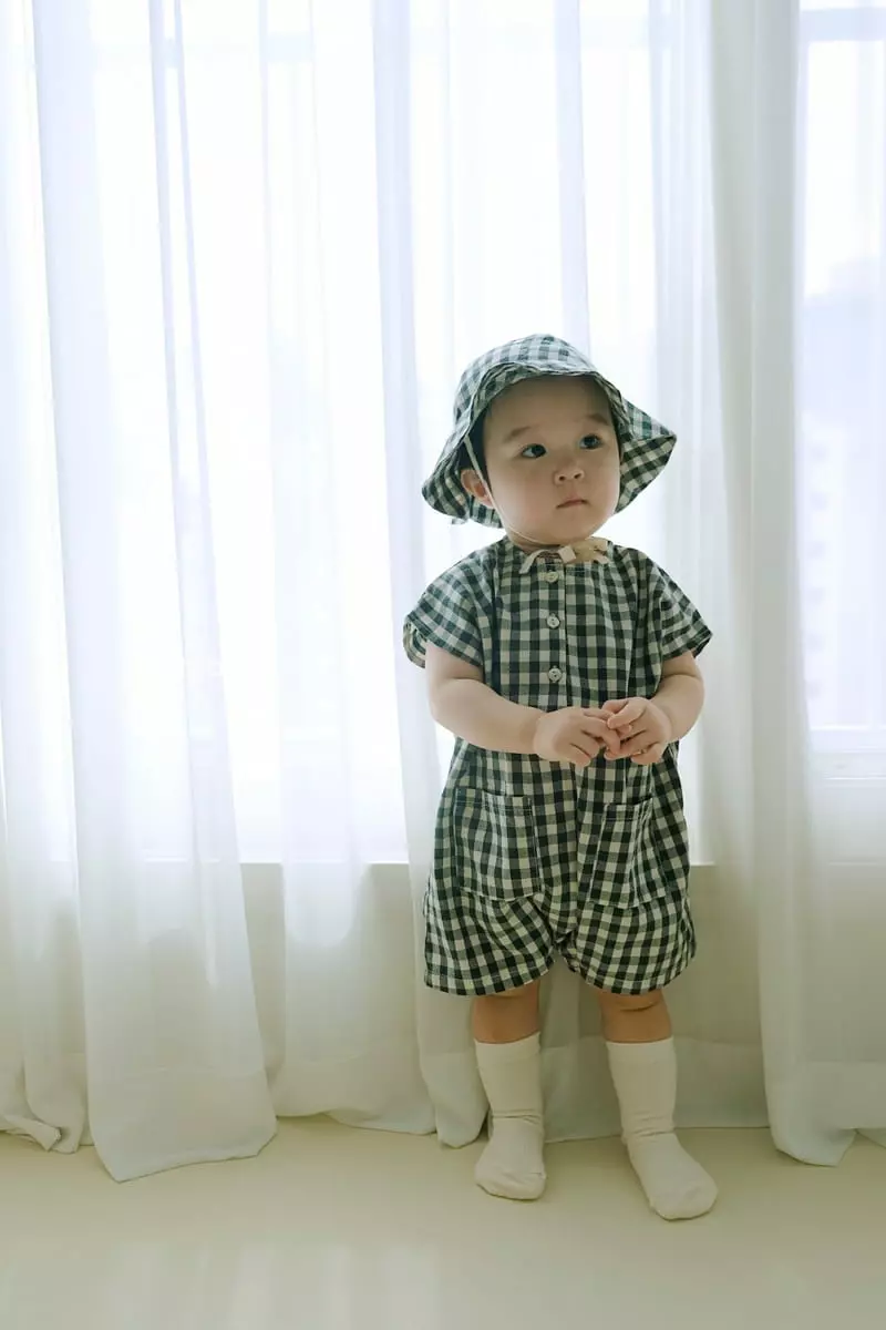 Party Kids - Korean Baby Fashion - #babyoutfit - Square Bodysuit with Buck Hat - 3