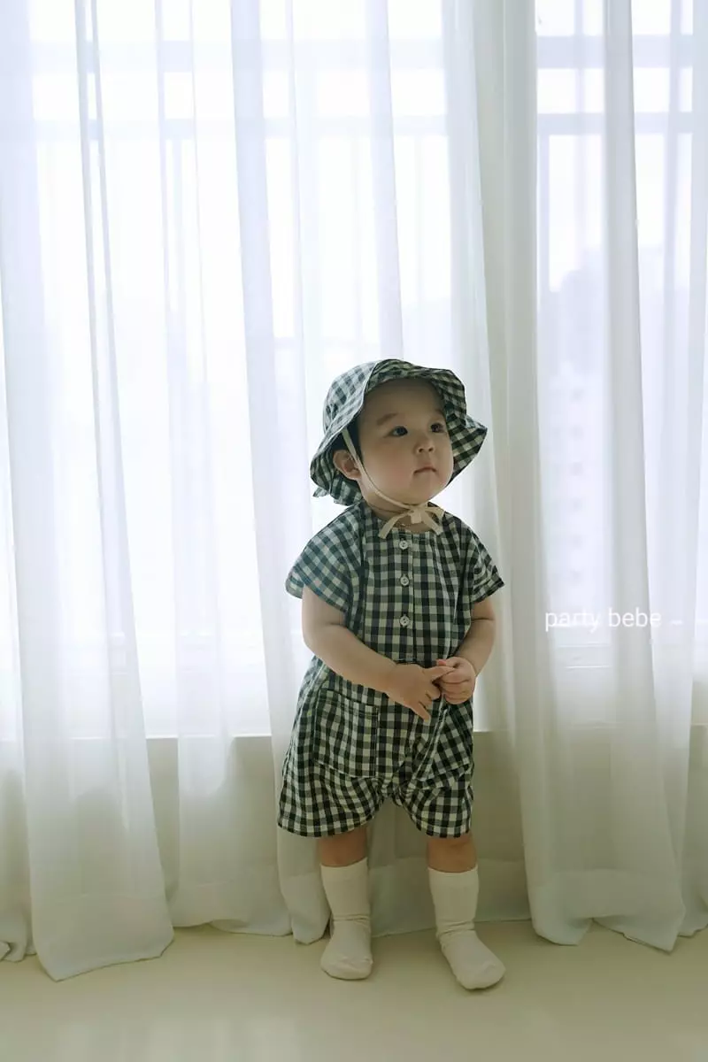 Party Kids - Korean Baby Fashion - #babyoutfit - Square Bodysuit with Buck Hat - 4