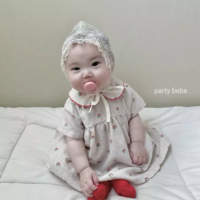 Party Kids - Korean Baby Fashion - #babyootd - Tulip One-piece Bloomer Set - 4