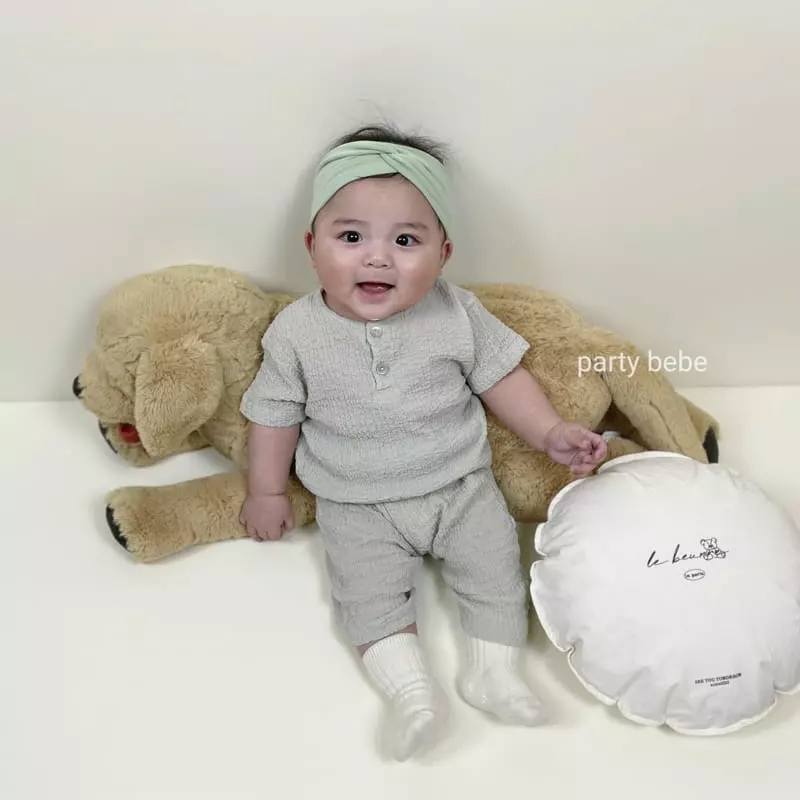 Party Kids - Korean Baby Fashion - #onlinebabyshop - Ice Top Bottom Set
