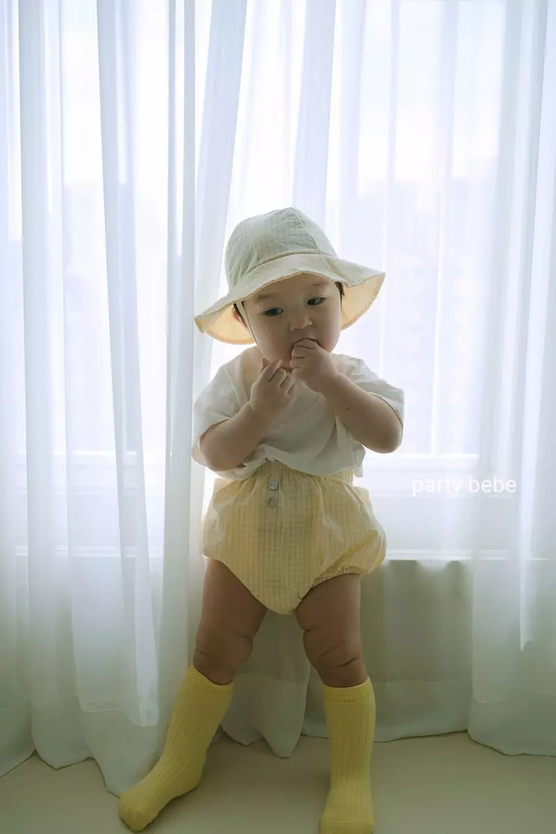 Party Kids - Korean Baby Fashion - #onlinebabyshop - Maman Top Bloomer with Bucket Hat - 5