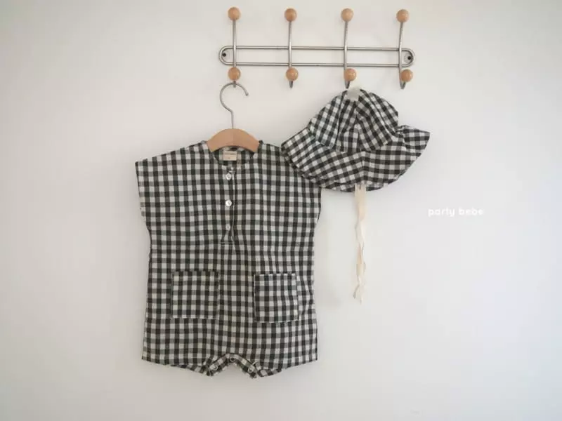 Party Kids - Korean Baby Fashion - #onlinebabyshop - Square Bodysuit with Buck Hat - 7