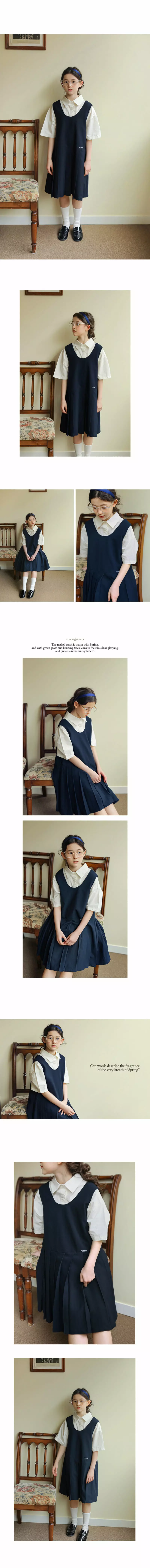 Peach-Cream - Korean Junior Fashion - #magicofchildhood - Roelly One-piece - 2