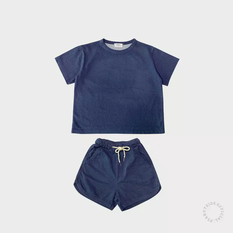 Peanut - Korean Children Fashion - #kidsshorts - Pigment Top Bottom Set - 3