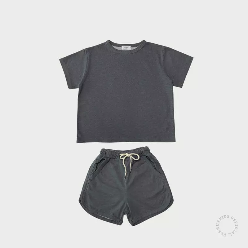 Peanut - Korean Children Fashion - #kidsshorts - Pigment Top Bottom Set - 4