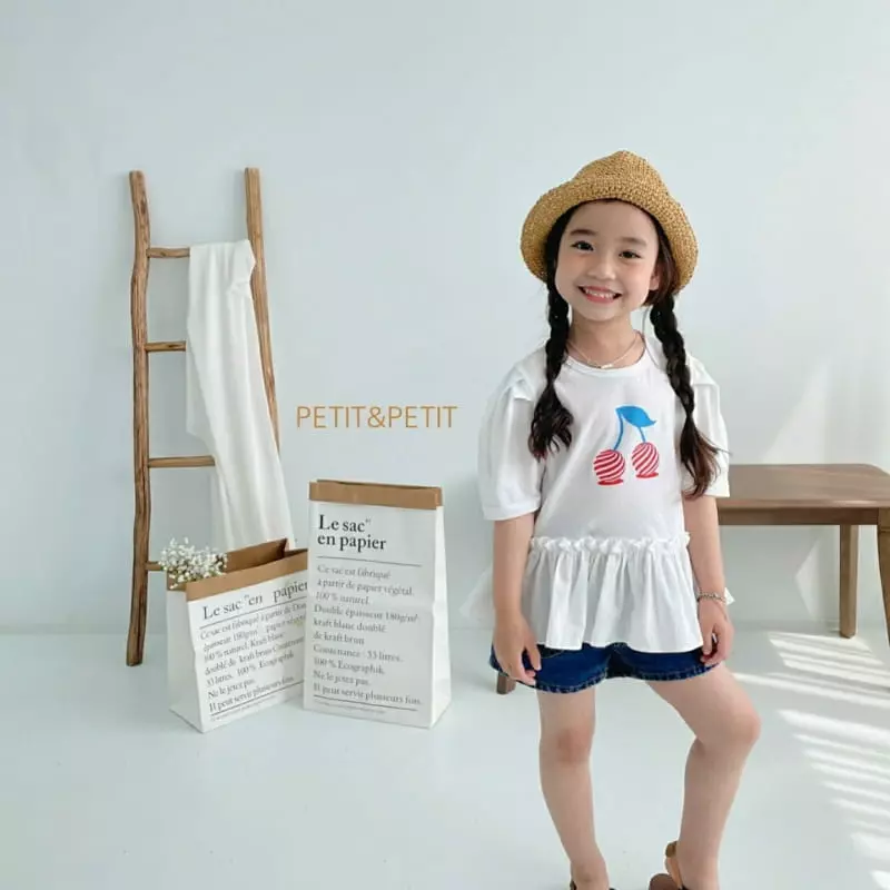 Petit & Petit - Korean Children Fashion - #kidzfashiontrend - Cherry Puff Tee - 2