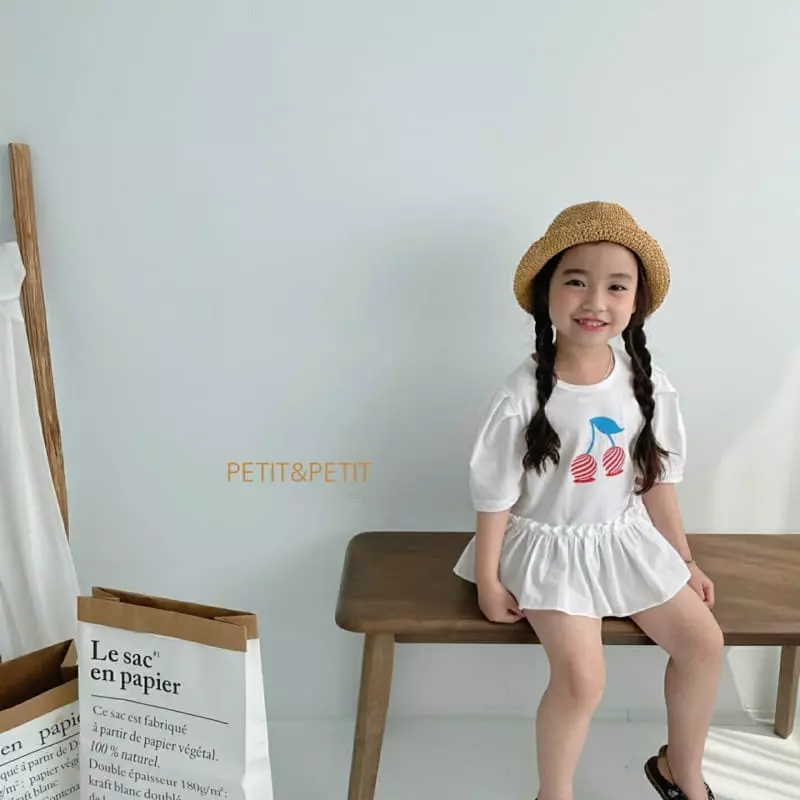 Petit & Petit - Korean Children Fashion - #magicofchildhood - Cherry Puff Tee - 5