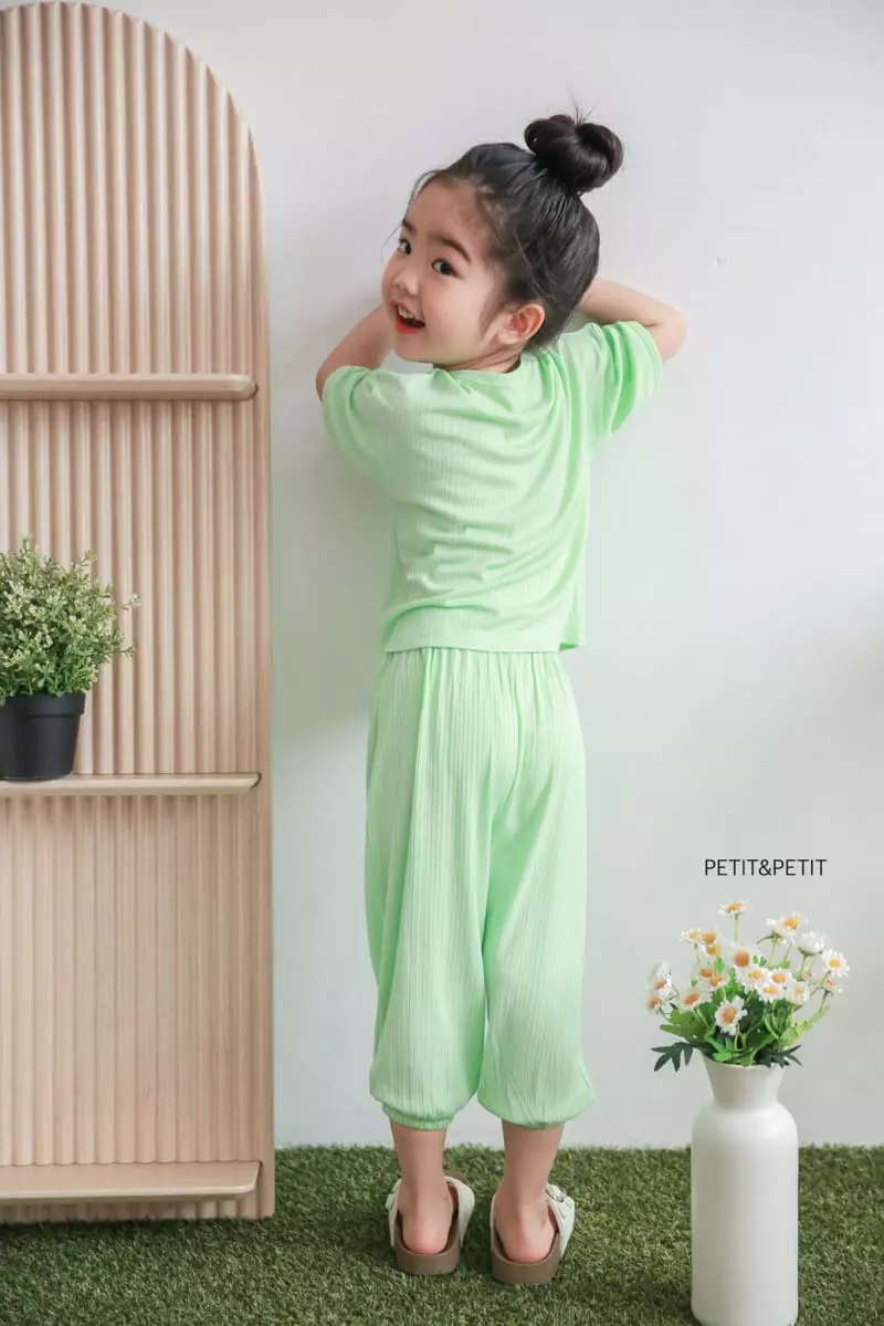 Petit & Petit - Korean Children Fashion - #minifashionista - Chalrang Top Bottom Set - 3