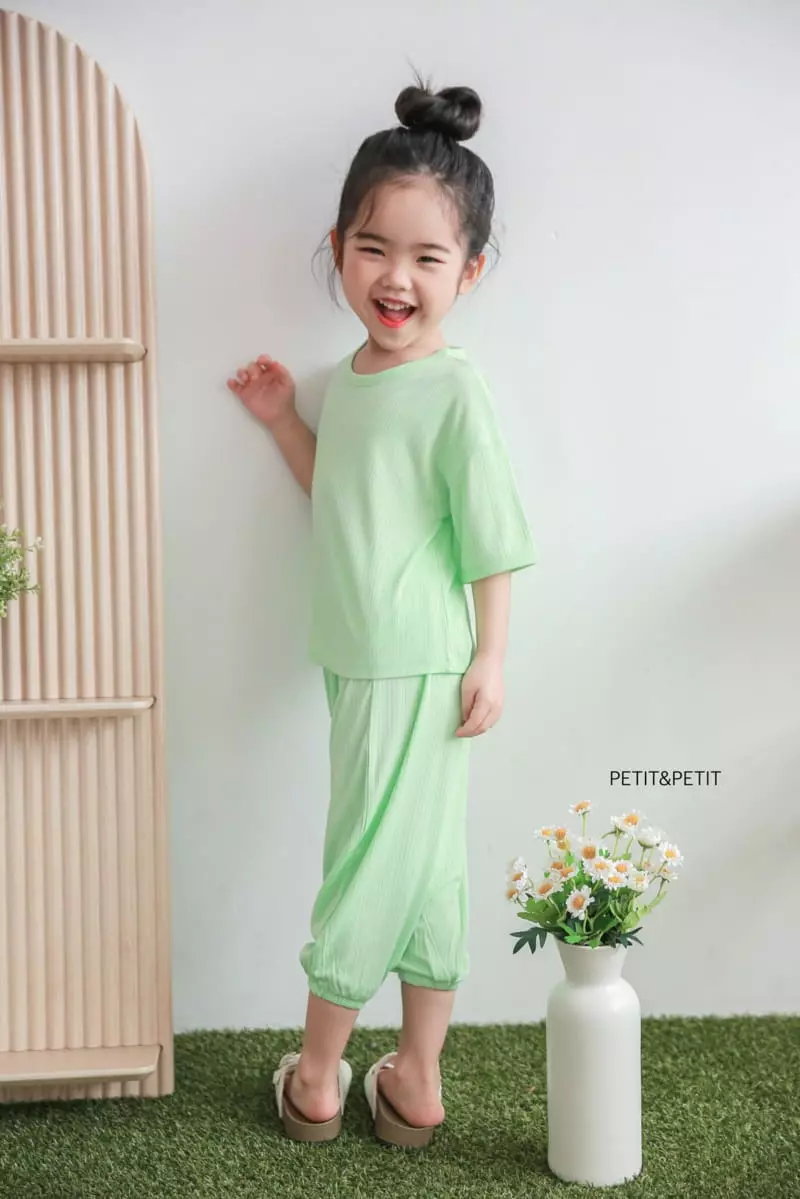 Petit & Petit - Korean Children Fashion - #minifashionista - Chalrang Top Bottom Set - 4