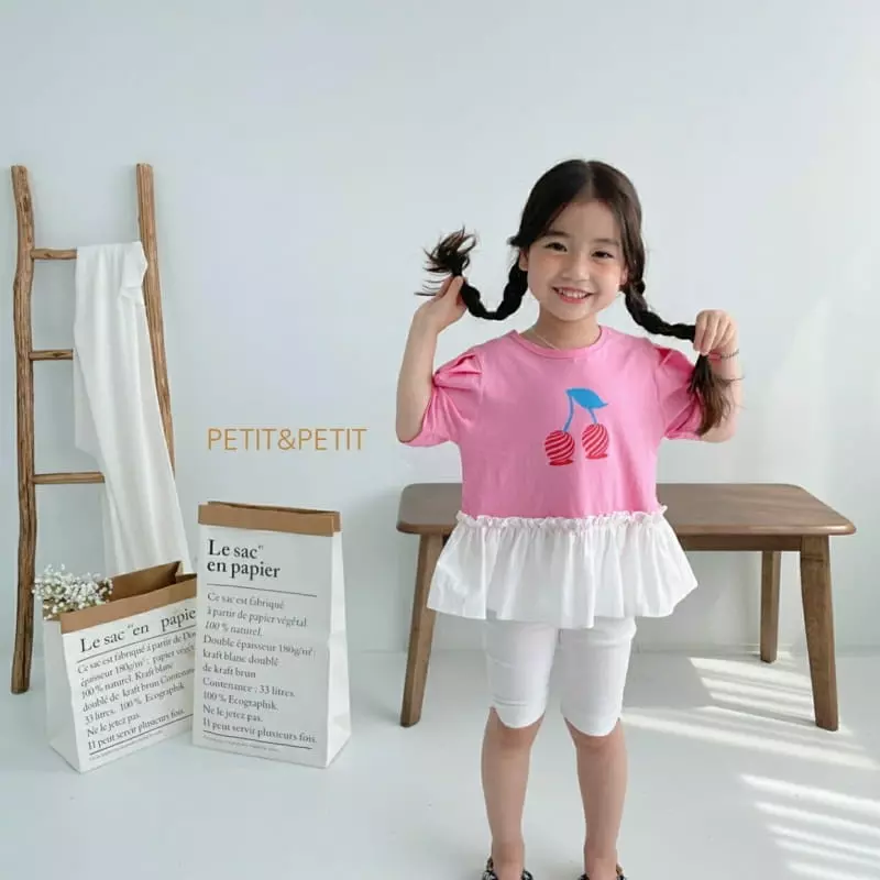 Petit & Petit - Korean Children Fashion - #todddlerfashion - Cherry Puff Tee - 8