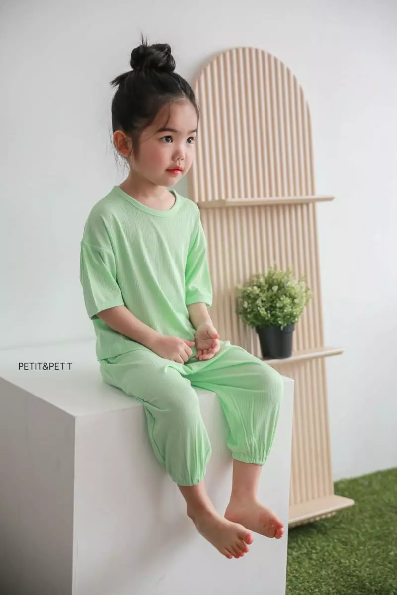 Petit & Petit - Korean Children Fashion - #toddlerclothing - Chalrang Top Bottom Set - 6