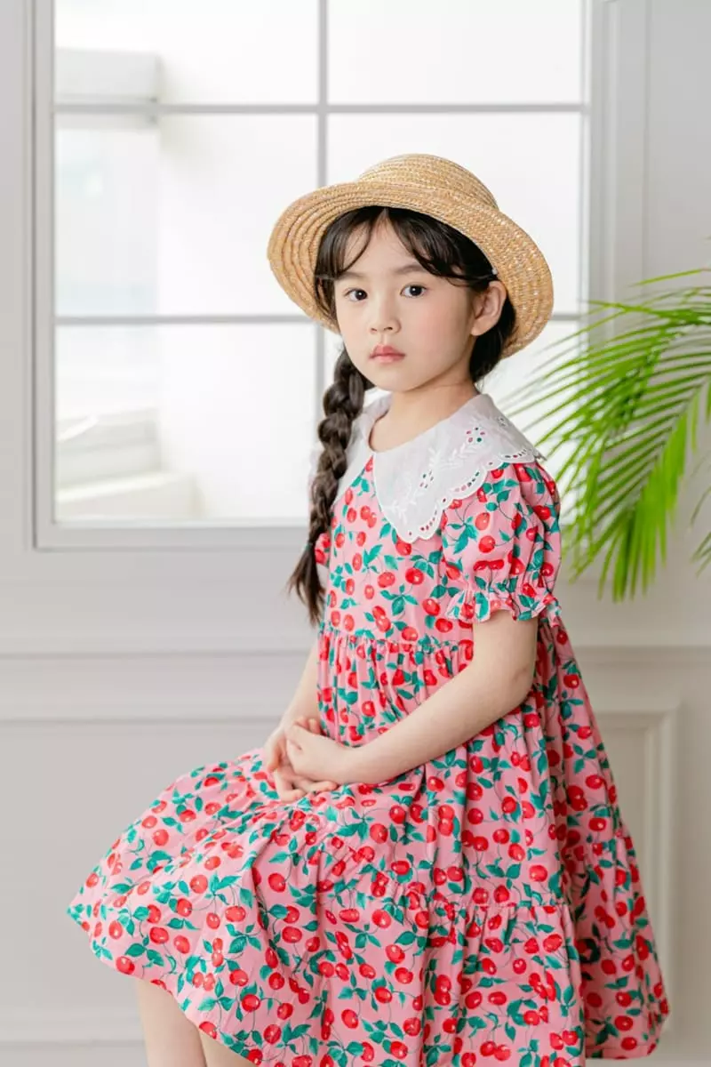 Pink Berry - Korean Children Fashion - #kidsstore - Cherry One-piece - 2