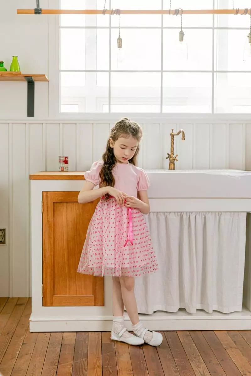 Pink Berry - Korean Children Fashion - #magicofchildhood - Heart One-Piece - 8
