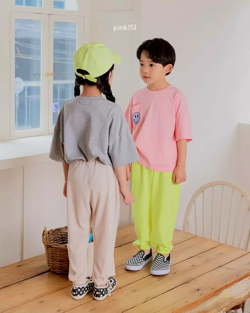 Pink151 - Korean Children Fashion - #kidzfashiontrend - Smile Pocket Tee - 4