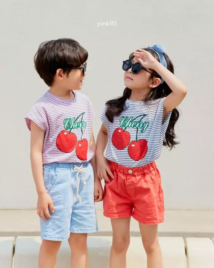 Pink151 - Korean Children Fashion - #Kfashion4kids - Sweet Cherry Tee