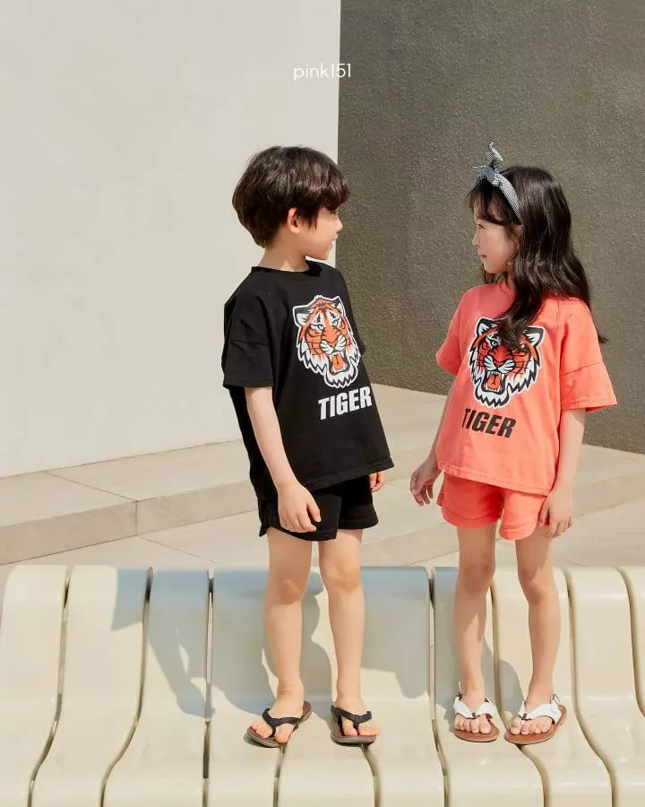 Pink151 - Korean Children Fashion - #Kfashion4kids - Tiger Top Bottom Set - 10