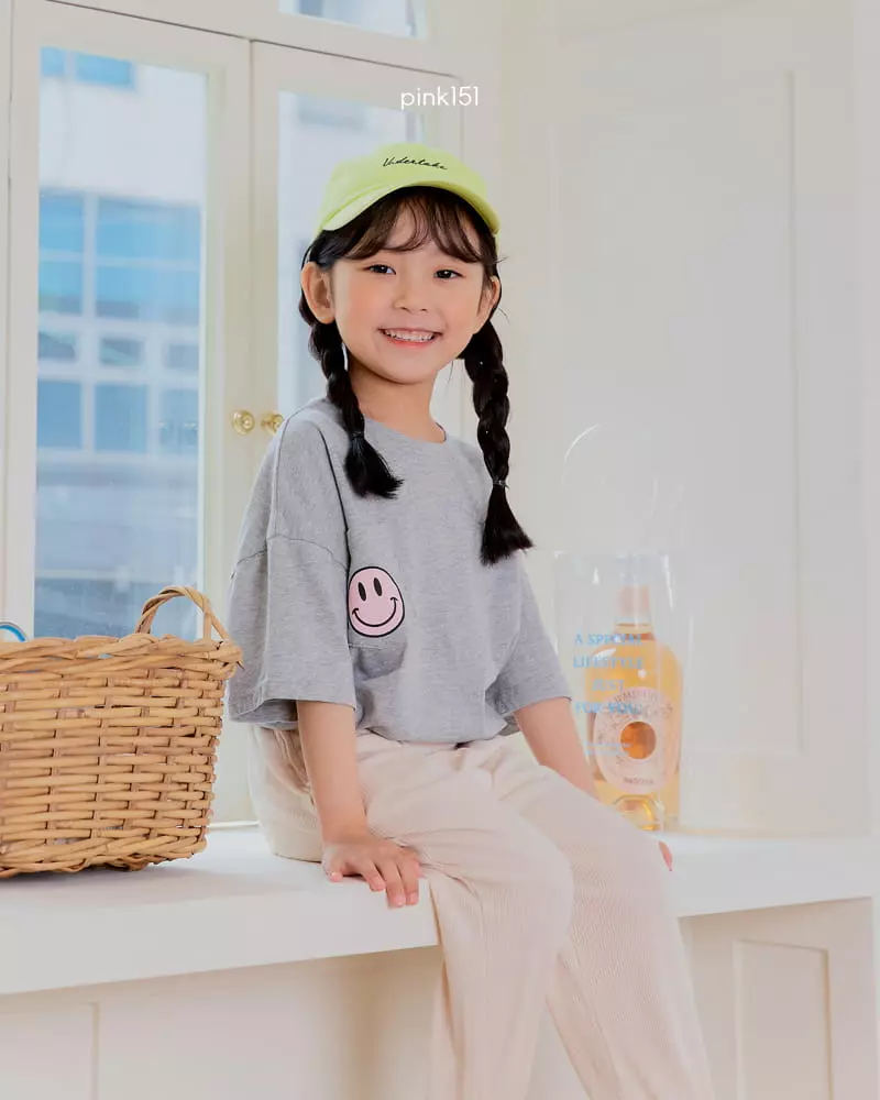 Pink151 - Korean Children Fashion - #childofig - Smile Pocket Tee - 10