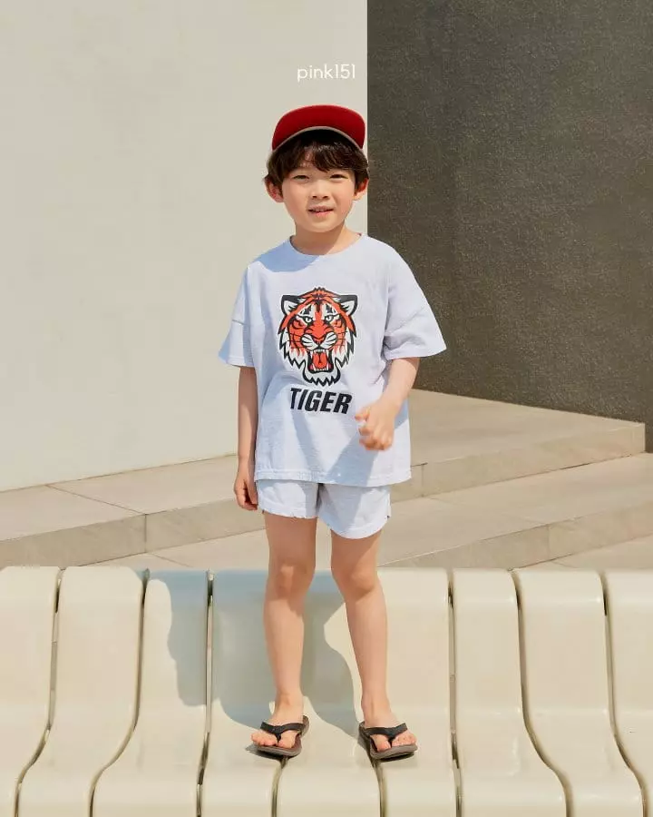 Pink151 - Korean Children Fashion - #childrensboutique - Tiger Top Bottom Set - 3