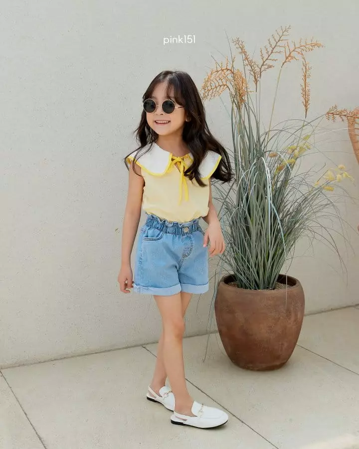 Pink151 - Korean Children Fashion - #kidsstore - Jue Jue Collar Sleeveless - 5