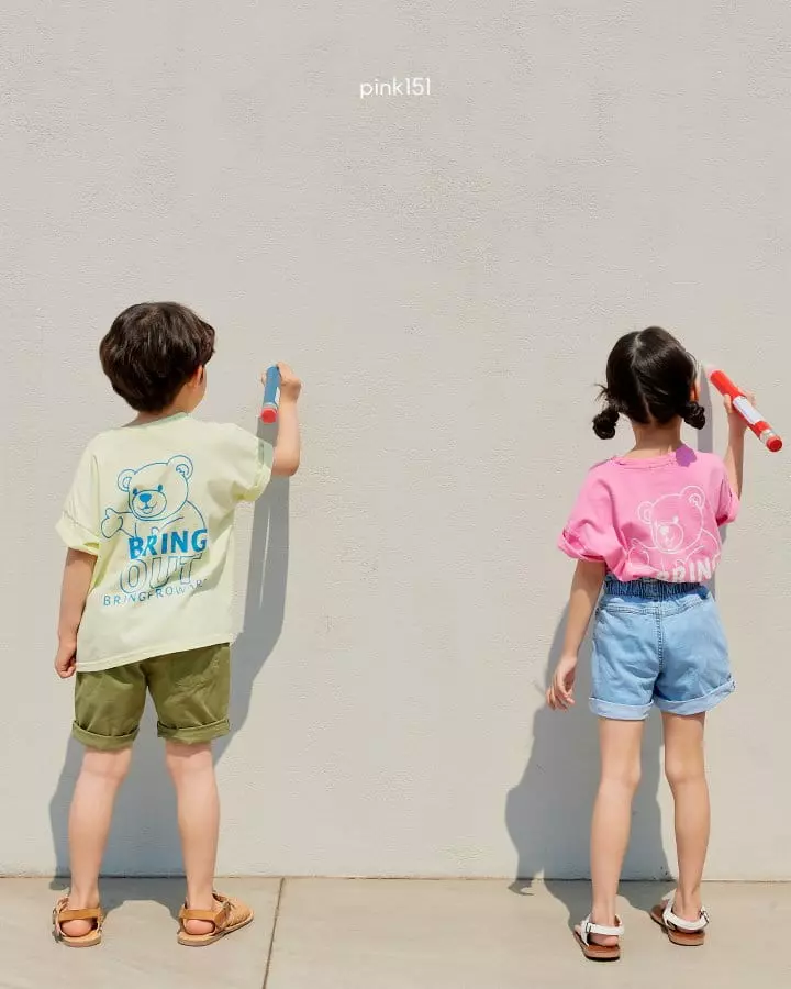 Pink151 - Korean Children Fashion - #kidzfashiontrend - Out Bear Tee